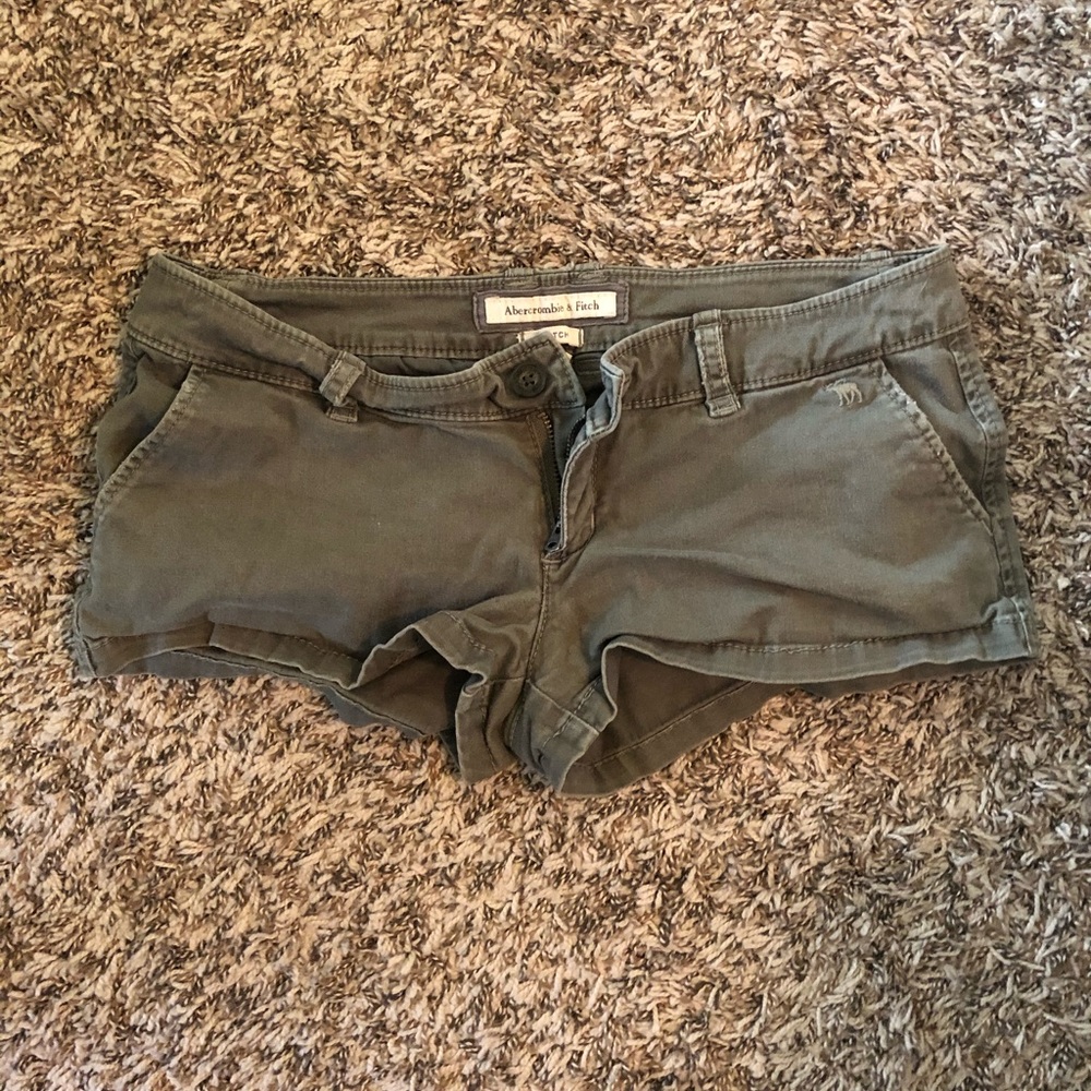 Abercrombie and Fitch deep green shorts